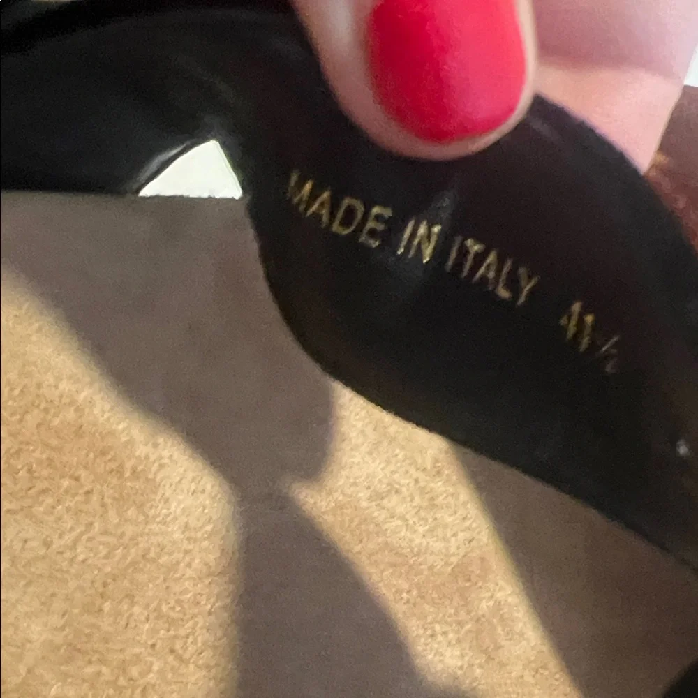 Prada Velvet Slide Sandals - Black and Brown-10/ 41.5